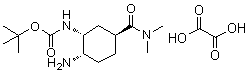 结构式 CAS# 1210348-34-7, [(1R,2S,5S)-2-氨基-5-[(二甲基氨基)羰基]环己基]氨基甲酸叔丁酯草酸盐