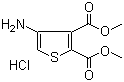 结构式 CAS# 121071-71-4, 4-氨基噻吩-2,3-二甲酸二甲酯盐酸盐