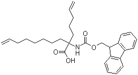 structure of CAS# 1211504-14-1, N-Fmoc-2-amino-2-(pent-4-enyl)dec-9-enoic acid
