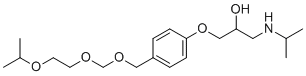 structure of CAS# 1215342-36-1, Bisoprolol EP Impurity G;1-(propan-2-ylamino)-3-[4-(2-propan-2-yloxyethoxymethoxymethyl)phenoxy]propan-2-ol