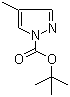 structure of CAS# 121669-69-0, 4-Methylpyrazole-1-carboxylic acid tert-butyl ester;1-tert-Butoxycarbonyl-4-methylpyrazole; 4-Methyl-1H-pyrazole-1-carboxylic acid 1,1-dimethylethyl ester