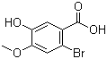 structure of CAS# 121936-68-3, 6-Bromoisovanillic acid;2-Bromo-5-hydroxy-4-methoxybenzoic acid