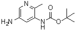 结构式 CAS# 1219948-26-1, N-(5-氨基-2-甲基-3-吡啶基)氨基甲酸叔丁酯