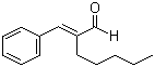 structure of CAS# 122-40-7, Amylcinnamaldehyde;2-Benzylidene heptanal; 2-Pentyl-3-phenylpropenoic aldehyde; alpha-Amyl-cinnamaldehyde; alpha-Amylcinnamic aldehyde; 2-(Phenylmethylene)-heptanal