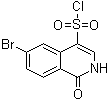 structure of CAS# 1220229-87-7, 6-Bromo-1,2-dihydro-1-oxo-4-isoquinolinesulfonyl chloride