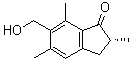 structure of CAS# 1226892-20-1, (2R)-Norpterosin B;(2R)-2,3-Dihydro-6-(hydroxymethyl)-2,5,7-trimethyl-1H-inden-1-one