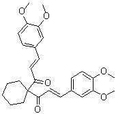 structure of CAS# 1226895-15-3, (2E,2'E)-1,1'-Cyclohexylidenebis[3-(3,4-dimethoxyphenyl)-2-propen-1-one];FLLL 32