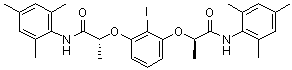 结构式 CAS# 1226896-38-3, (2R,2'R)-2,2'-[(2-碘-1,3-亚苯基)二(氧基)]二[N-(2,4,6-三甲基苯基)丙酰胺]