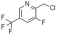 structure of CAS# 1227507-89-2, 2-(Chloromethyl)-3-fluoro-5-(trifluoromethyl)pyridine