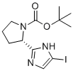 结构式 CAS# 1228552-62-2, (S)-叔-丁基2-(5-碘-1H-咪唑-2-基)吡咯烷-1-羧酸酯