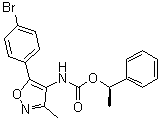 结构式 CAS# 1228690-37-6, [5-(4-溴苯基)-3-甲基异恶唑-4-基]氨基甲酸 (R)-1-苯基乙基酯