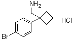 结构式 CAS# 1228878-45-2, 1-(4-溴苯基)环丁烷甲胺盐酸盐