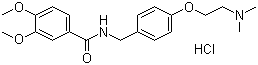 结构式 CAS# 122892-31-3, 盐酸依托必利; N-[4-[2-(二甲胺基)乙氧基]苯甲基]-3,4-二甲氧基苯甲酰胺盐酸盐