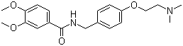 structure of CAS# 122898-67-3, Itopride;N-[[4-(2-dimethylaminoethoxy)phenyl]methyl]-3,4-dimethoxy-benzamide