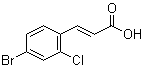 结构式 CAS# 1233055-24-7, 3-(4-溴-2-氯苯基)-2-丙烯酸