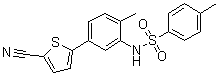 结构式 CAS# 1233948-35-0, N-[5-(5-氰基-2-噻吩基)-2-甲基苯基]-4-甲基苯磺酰胺