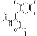 结构式 CAS# 1234321-81-3, (2Z)-3-(乙酰氨基)-4-(2,4,5-三氟苯基)-2-丁烯酸甲酯
