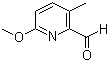 structure of CAS# 123506-64-9, 6-Methoxy-3-methyl-2-pyridinecarboxaldehyde