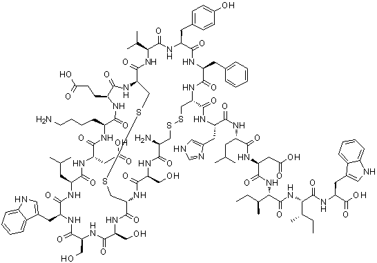 结构式 CAS# 123562-20-9, 人内皮素-2