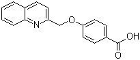 结构式 CAS# 123724-16-3, 4-(2-喹啉甲氧基)苯甲酸