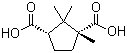 structure of CAS# 124-83-4, D-(+)-Camphoric acid;(1R,3S)-(+)-Camphoric acid; (1R,3S)-1,2,2-Trimethyl-1,3-cyclopentanedicarboxylic acid