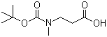 structure of CAS# 124072-61-3, 3-[(tert-Butoxycarbonyl)(methyl)amino]propanoic acid;N-Boc-3-(Methylamino)propanoic acid