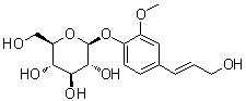 结构式 CAS# 124151-33-3, (E)-松柏苷