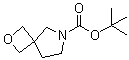 structure of CAS# 1245816-31-2, 2-Oxa-6-azaspiro[3.4]octane-6-carboxylic acid 1,1-dimethylethyl ester