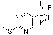 结构式 CAS# 1245906-73-3, 三氟(5-(甲硫基)嘧啶-2-基)硼酸钾