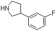 结构式 CAS# 125067-75-6, 3-(3-氟苯基)吡咯烷