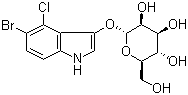 结构式 CAS# 125229-64-3, 5-溴-4-氯-1H-吲哚-3-基 alpha-D-吡喃甘露糖苷