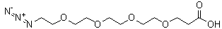 结构式 CAS# 1257063-35-6, 3-[2-[2-[2-(2-叠氮基乙氧基)乙氧基]乙氧基]乙氧基]丙酸