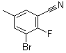 3-Bromo-2-fluoro-5-methylbenzonitrile molecular structure (CAS 1260741-40-9)