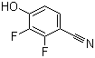 structure of CAS# 126162-38-7, 2,3-Difluoro-4-hydroxybenzonitrile;4-Cyano-2,3-difluorophenol