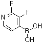 结构式 CAS# 1263374-42-0, (2,3-二氟吡啶-4-基)硼酸