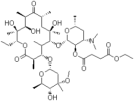 structure of CAS# 1264-62-6, Erythromycin ethylsuccinate