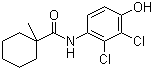 structure of CAS# 126833-17-8, Fenhexamid;N-(2,3-Dichloro-4-hydroxyphenyl)-1-methylcyclohexanecarboxamide