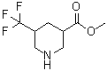 结构式 CAS# 1269755-53-4, 5-(三氟甲基)-3-哌啶羧酸甲酯