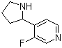 structure of CAS# 1270491-52-5, 3-Fluoro-4-(2-pyrrolidinyl)pyridine