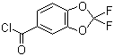 structure of CAS# 127163-51-3, 2,2-Difluoro-1,3-benzodioxole-5-carbonyl chloride