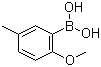 structure of CAS# 127972-00-3, 2-Methoxy-5-methylphenylboronic acid;(2-Methoxy-5-methylphenyl)boronic acid