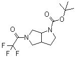 结构式 CAS# 1279815-99-4, 六氢-5-(2,2,2-三氟乙酰基)-吡咯并[3,4-b]吡咯-1(2H)-羧酸叔丁酯