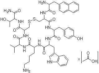 结构式 CAS# 127984-74-1, 兰瑞肽乙酸盐