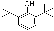structure of CAS# 128-39-2, 2,6-Di-tert-butylphenol;2,6-Bis(1,1-Dimethylethyl)phenol; 2,6-Bis(tert-butyl)phenol; 2,6-DTBP