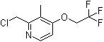 structure of CAS# 128430-66-0, 2-Chloromethyl-3-methyl-4-(2,2,2-trifluoroethoxy)pyridine