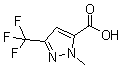 结构式 CAS# 128694-63-3, 1-甲基-3-(三氟甲基)-1H-吡唑-5-羧酸