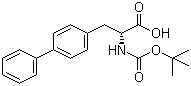结构式 CAS# 128779-47-5, N-叔丁氧羰基-3-(4-联苯基)-D-丙氨酸