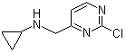 structure of CAS# 1289386-31-7, 2-Chloro-N-cyclopropyl-4-pyrimidinemethanamine