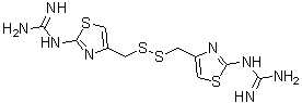 N,N'''-[Dithiobis(methylene-4,2-thiazolediyl)]bisguanidine molecular structure (CAS 129083-44-9)