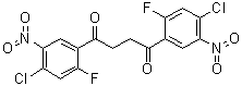 结构式 CAS# 1292836-19-1, 1,4-双(4-氯-2-氟-5-硝基苯基)丁烷-1,4-二酮